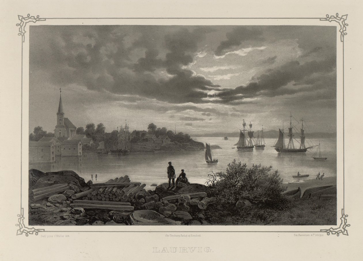 Kuvitus otettu kirjasta Norge fremstillet i Tegninger av Asbjørnsen, P.Chr. og utgitt av Chr. Tønsberg (nro, 1848). tekijältä Johan Christian Dahl