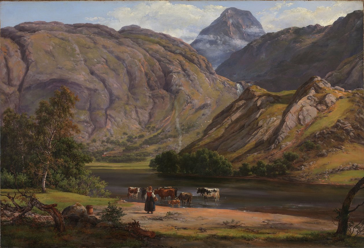 Isdalen Svartediketin luona lähellä Bergeniä tekijältä Johan Christian Dahl