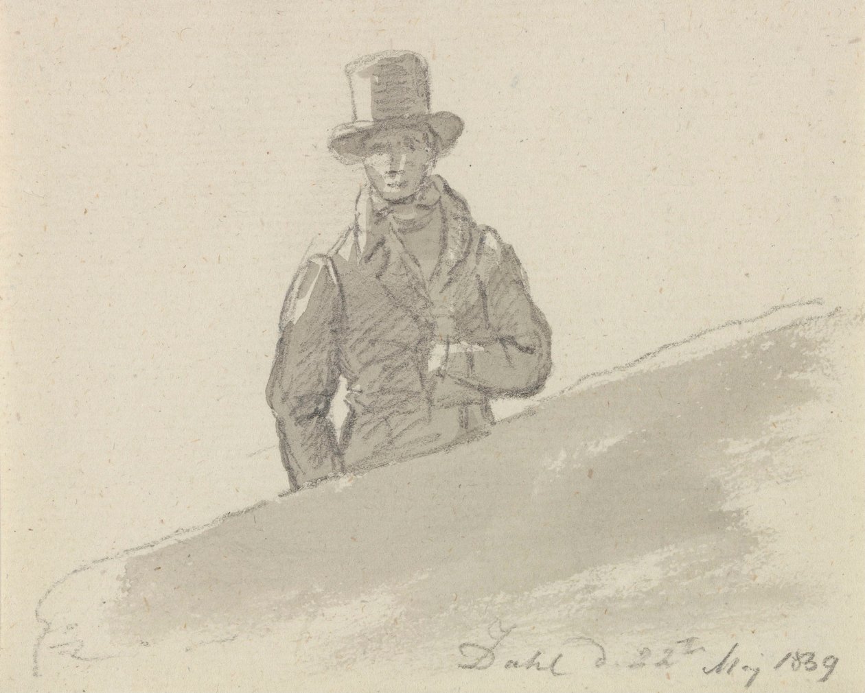 Mieshahmo hattu päässä tekijältä Johan Christian Dahl