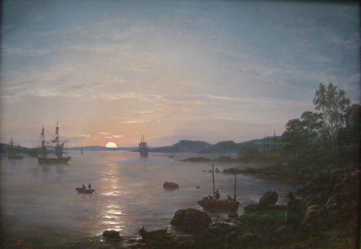 Norjalainen:  Fjord på Holmestrand Fjord at Holmestrand tekijältä Johan Christian Dahl