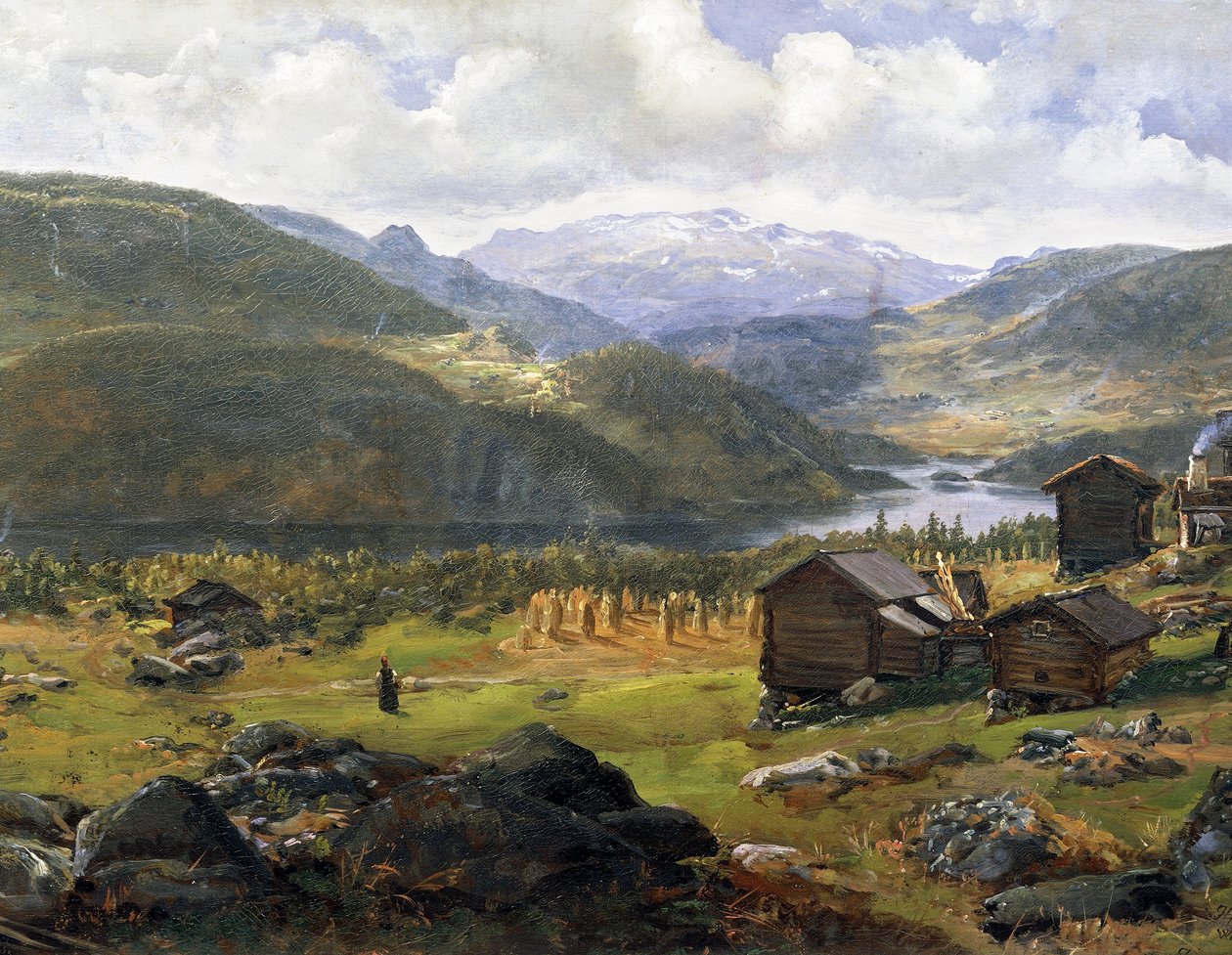 Johan Christian Clausen Dahlin (1788-1857) norjalainen laakso, Norja 19. vuosisata. tekijältä Johan Christian Dahl