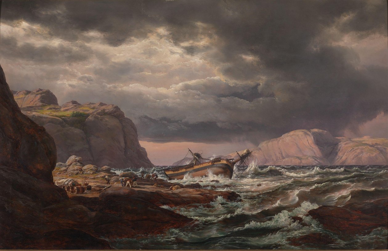 Haaksirikko Norjan rannikolla tekijältä Johan Christian Dahl