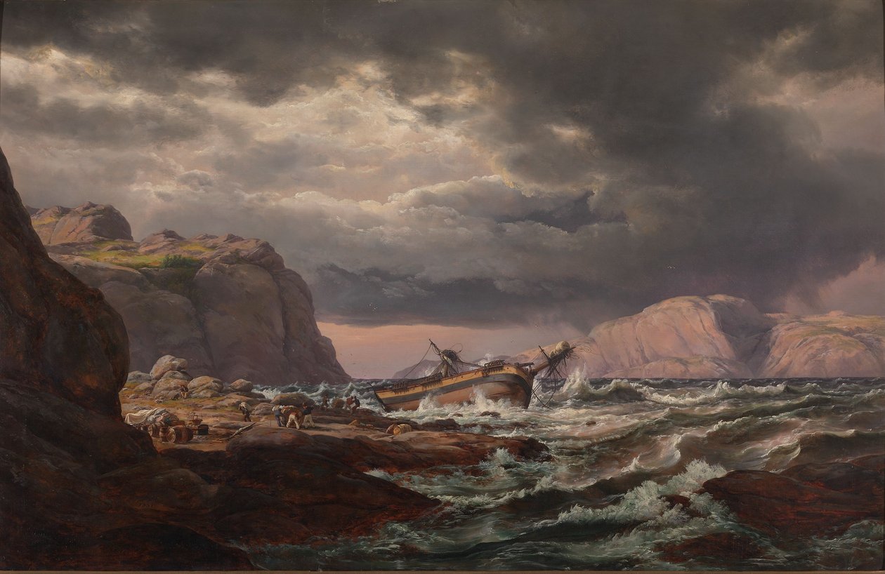 Haaksirikko Norjan rannikolla tekijältä Johan Christian Dahl