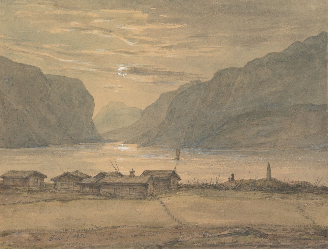 Kilpi kuunvalossa tekijältä Johan Christian Dahl