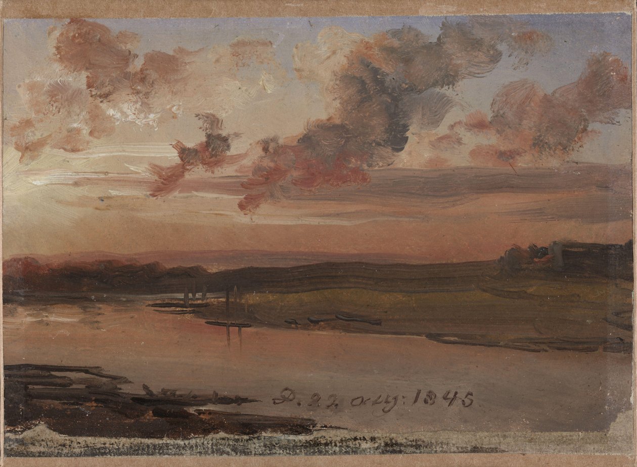 Elbe illalla tekijältä Johan Christian Dahl