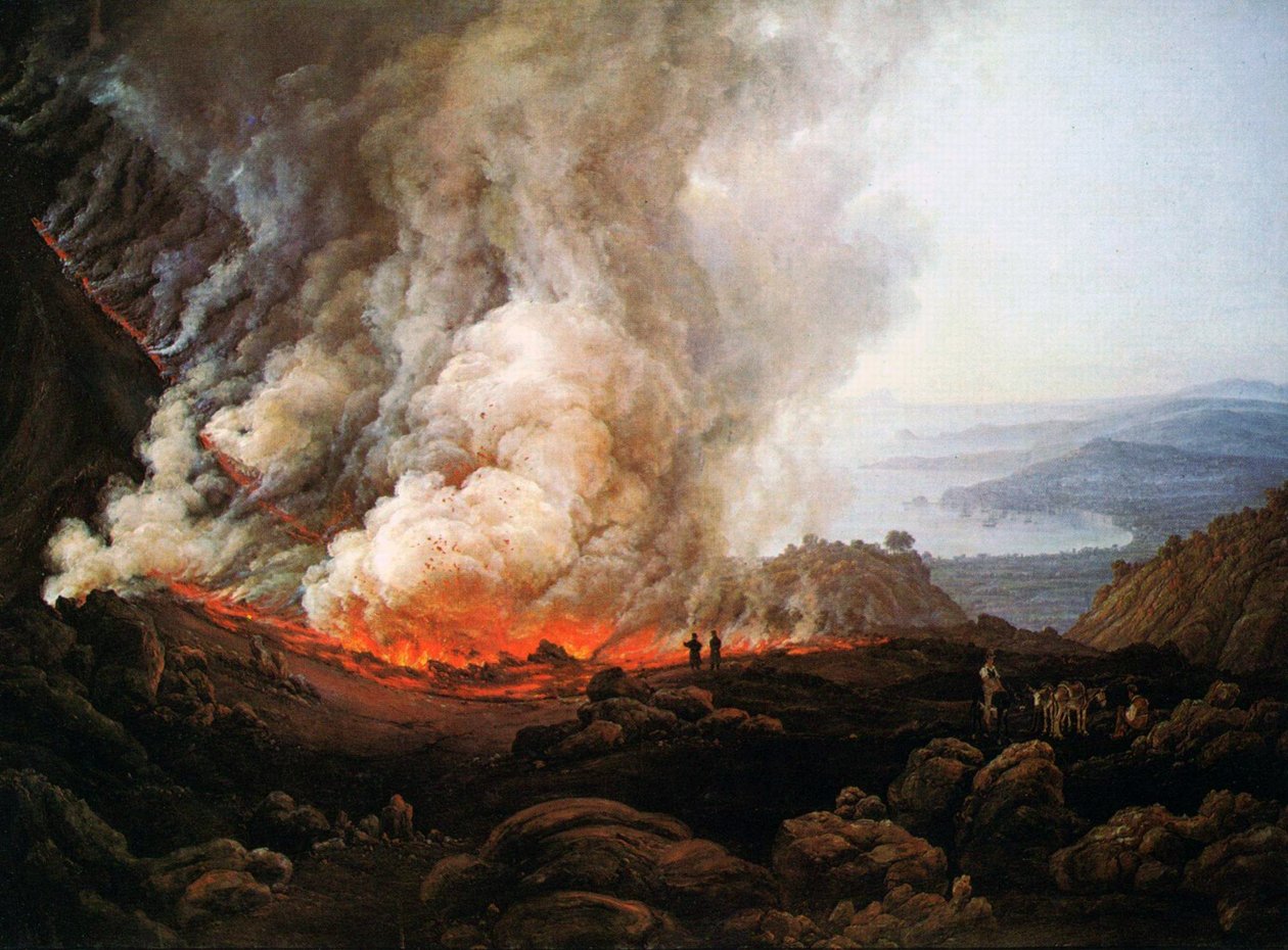 Vesuviuksen purkaus joulukuussa 1820 tekijältä Johan Christian Dahl