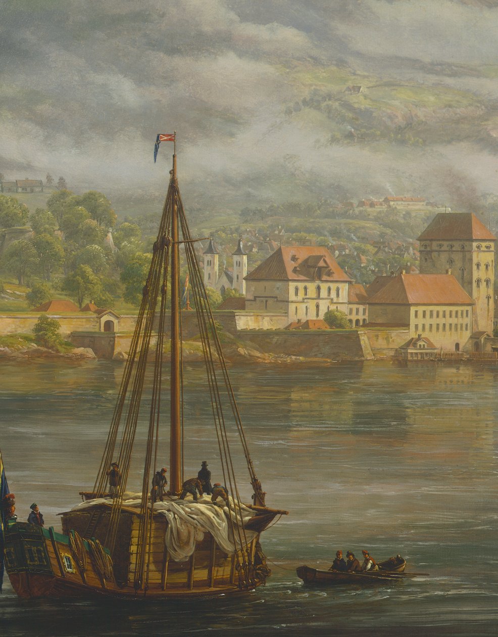 Näkymä Bergenistä, Johan Christian Clausen Dahl (1788-1857), Norja 1800-luku tekijältä Johan Christian Dahl