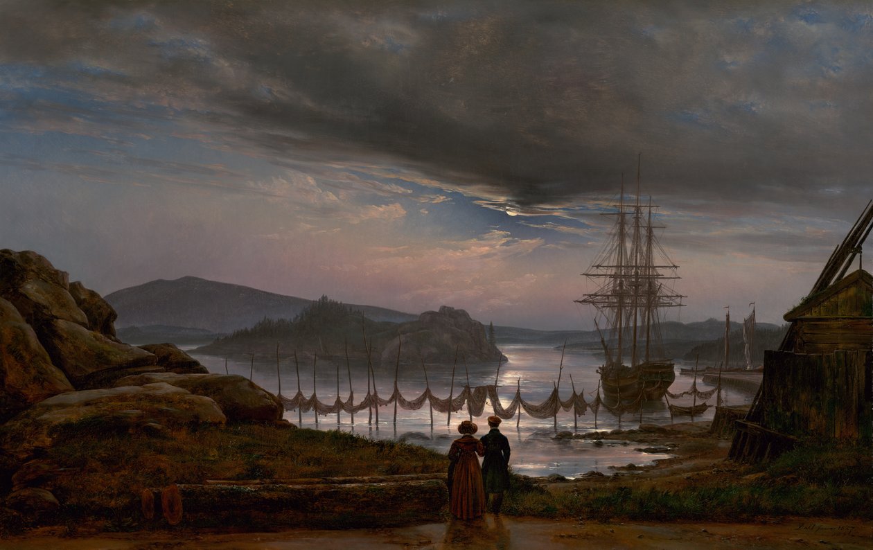 Näkymä Vaekerolta lähellä Christianiaa tekijältä Johan Christian Dahl