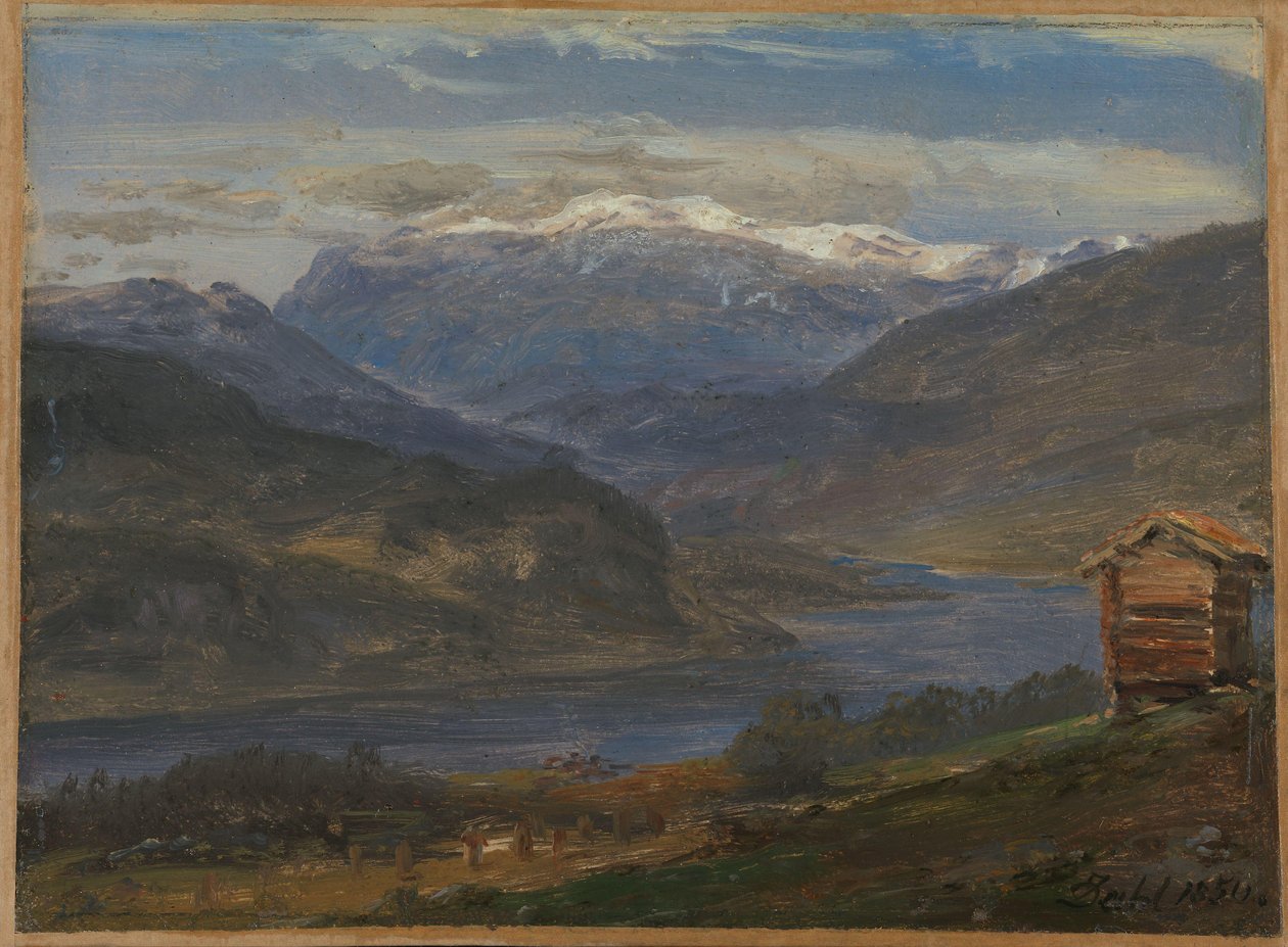 Näkymä Hjelle Valdresissa tekijältä Johan Christian Dahl