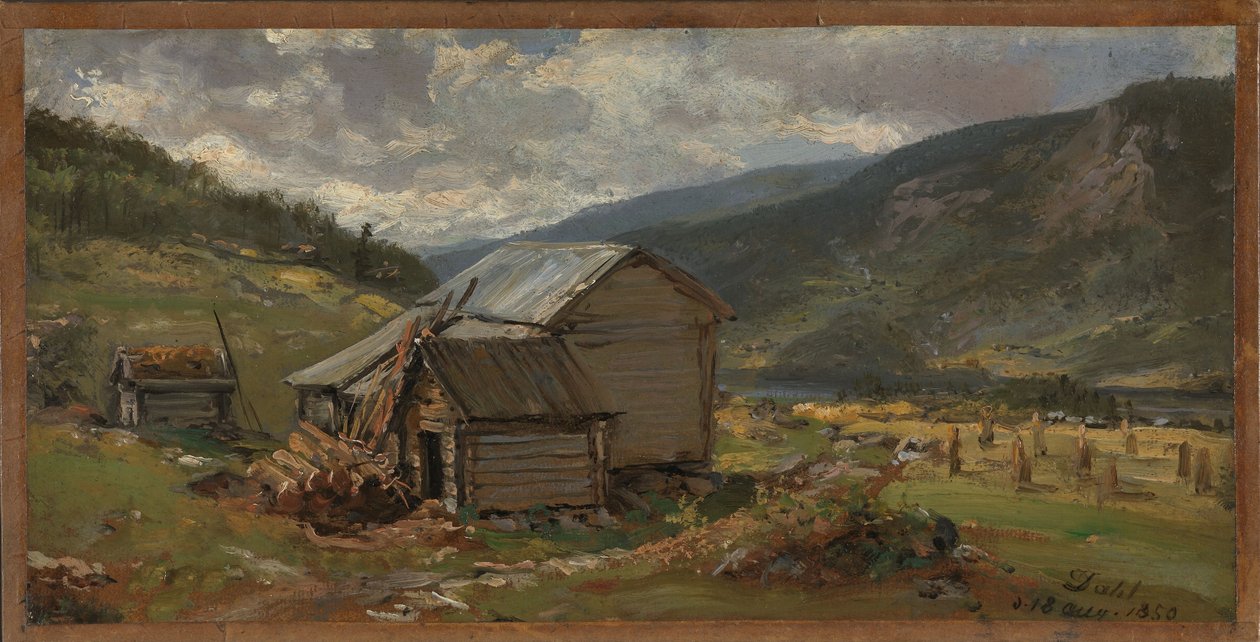 Näkymä Hjelleen Valdresissa tekijältä Johan Christian Dahl