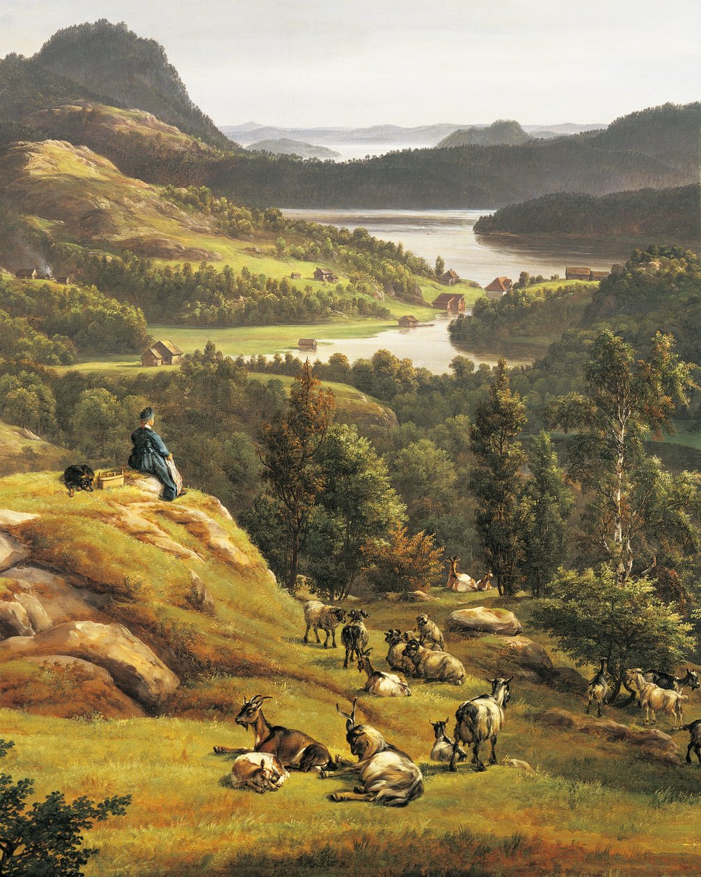 Näkymä Lysenklosterista lähellä Bergeniä kirjoittanut Johan Christian Clausen Dahl (1788-1857), Norja 1800-luku Yksityiskohdat tekijältä Johan Christian Dahl