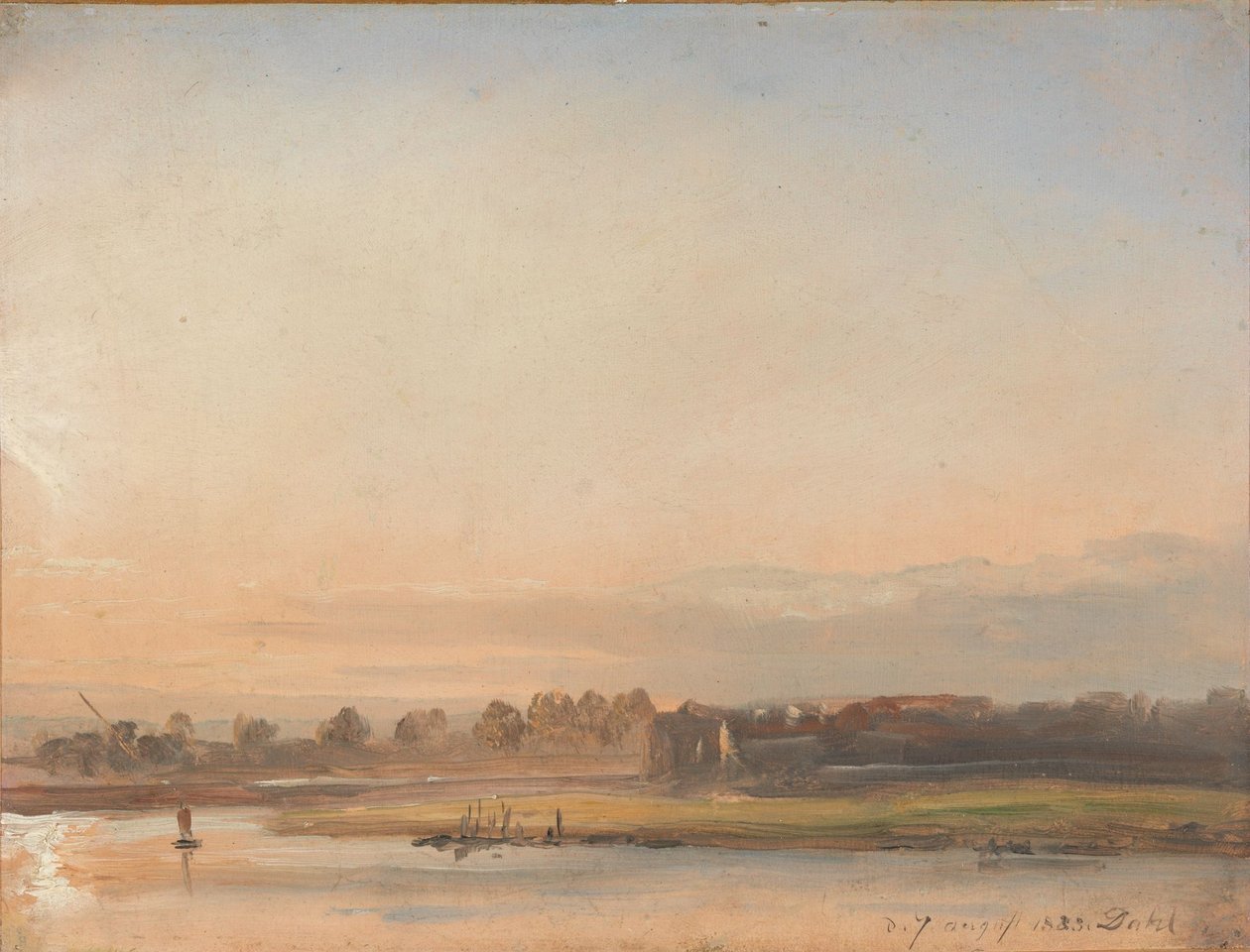 Näkymä Elbe-joelle tekijältä Johan Christian Dahl