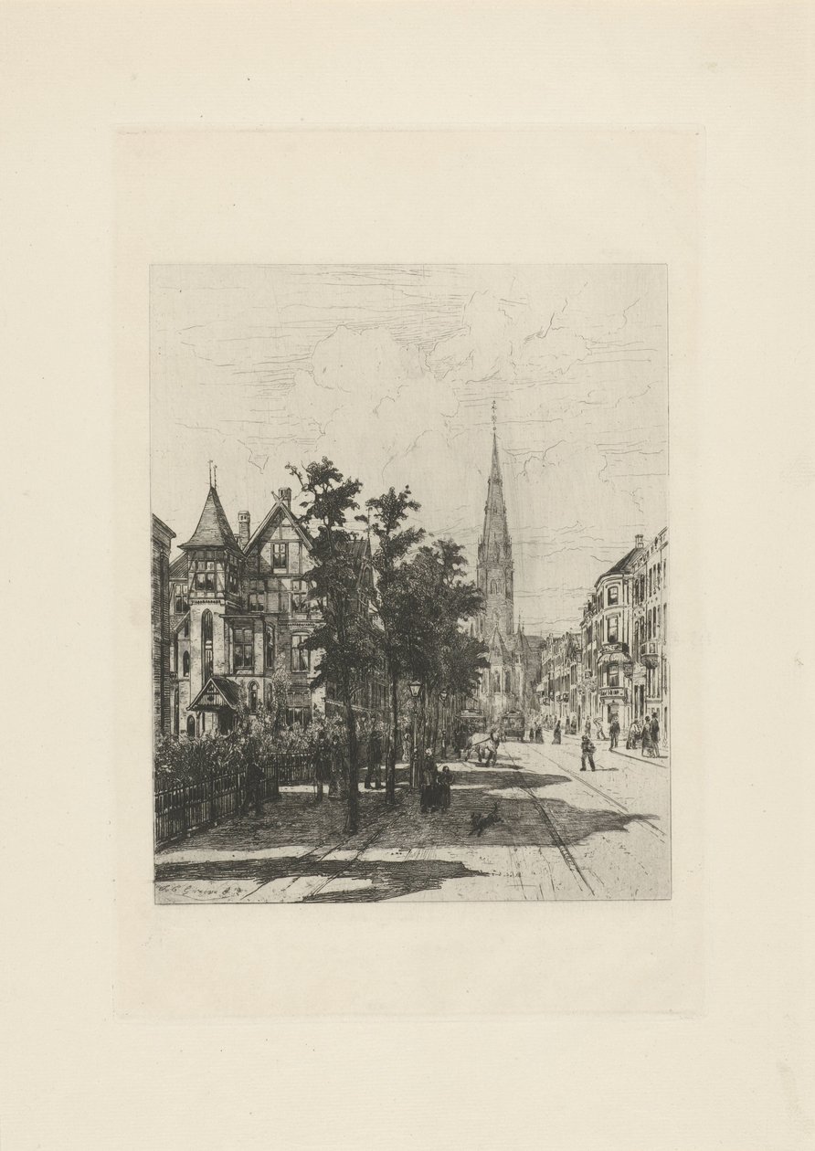 Näkymä Vondelstraatille Amsterdamissa tekijältä Johan Conrad Greive