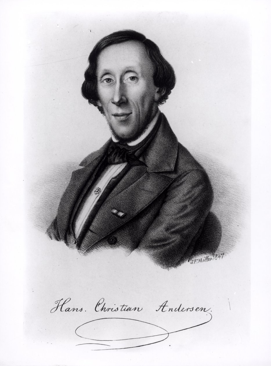 Hans Christian Andersenin (1805-1875) muotokuva tekijältä Johan Frederick Moller