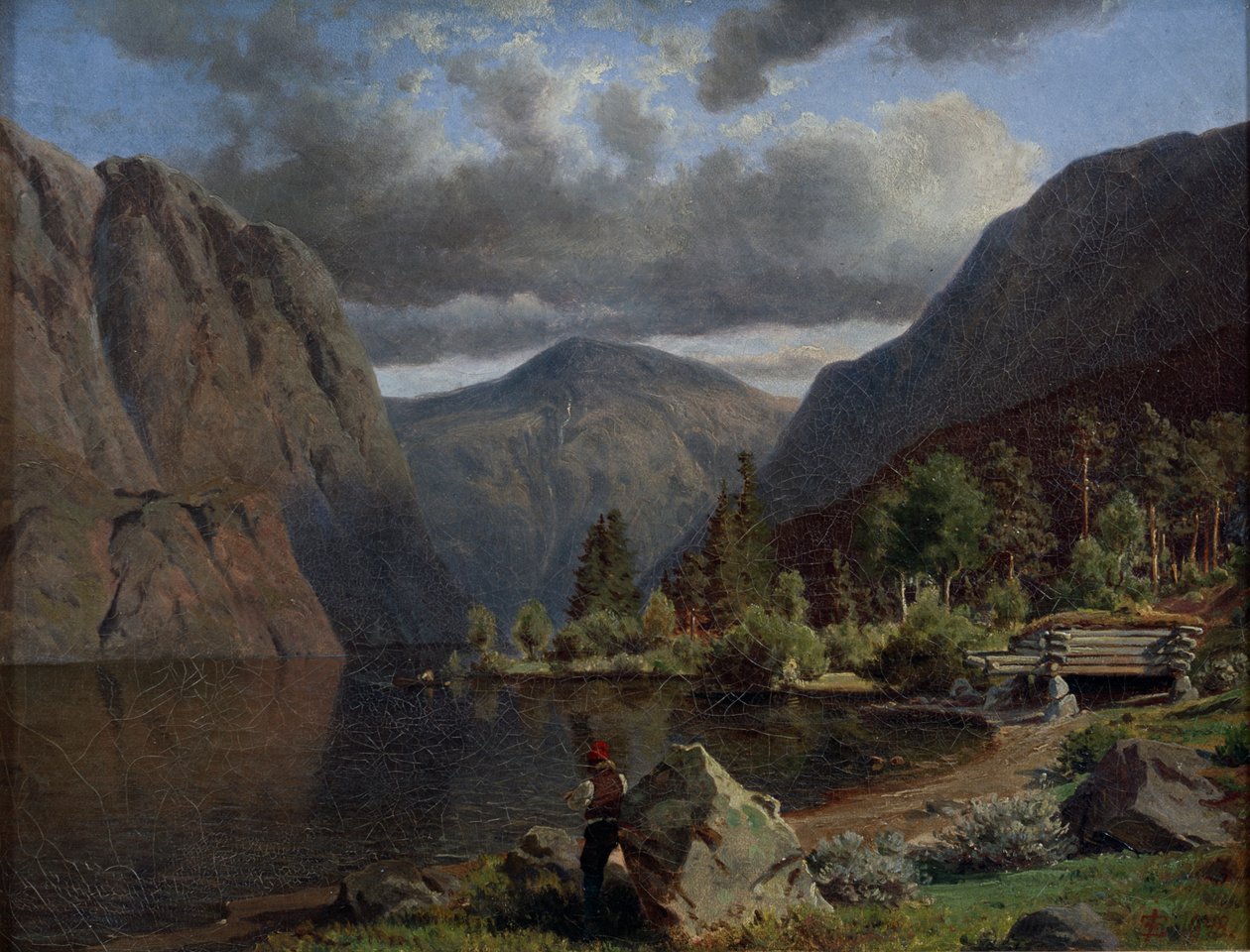 Mies vuonomaisemassa tekijältä Johan Fredrik Eckersberg
