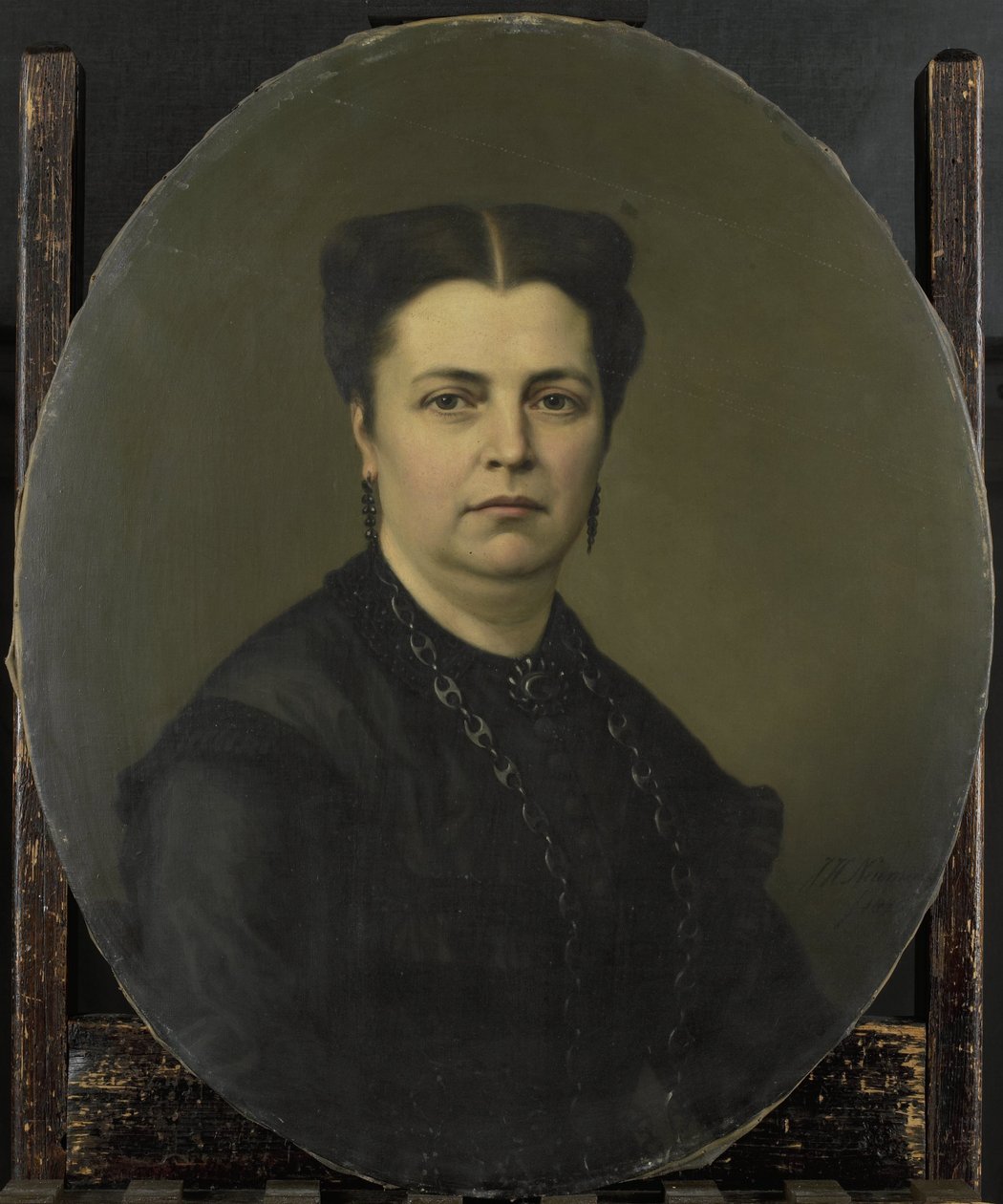 Jeanette Antoinette Pietermaat (1818-70). Pieter Mijerin vaimo tekijältä Johan Heinrich Neuman (signed by artist)