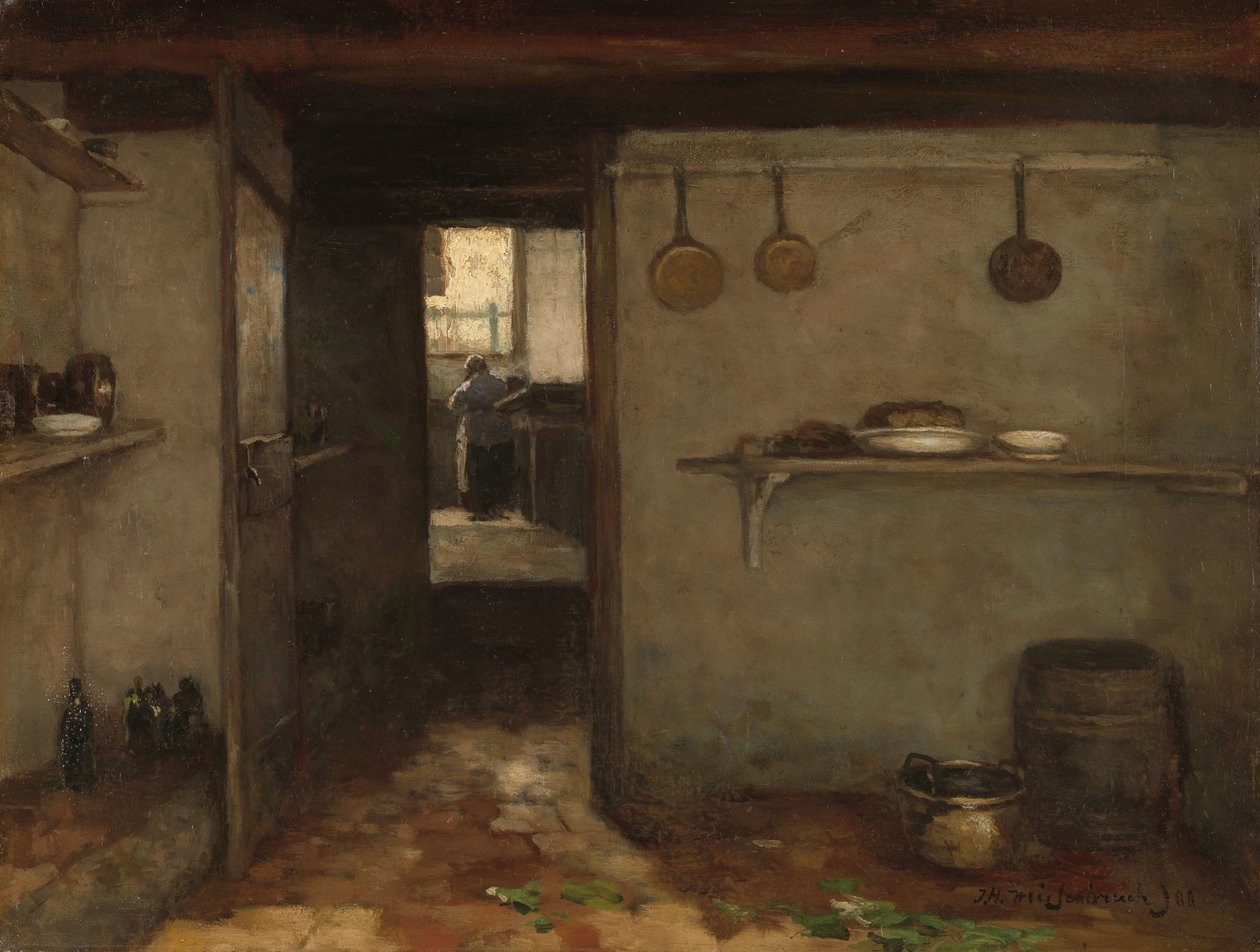 Taiteilijakodin kellari Haagissa Näkymä Weissenbruchin kodin kellariin Haagissa tekijältä Johan Hendrik Weissenbruch