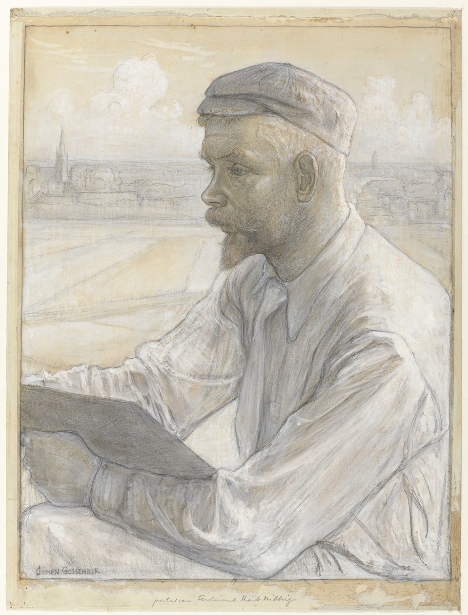 Taidemaalari Ferdinand Hart Nibbrigin muotokuva tekijältä Johan Henri Gustaaf Cohen Gosschalk