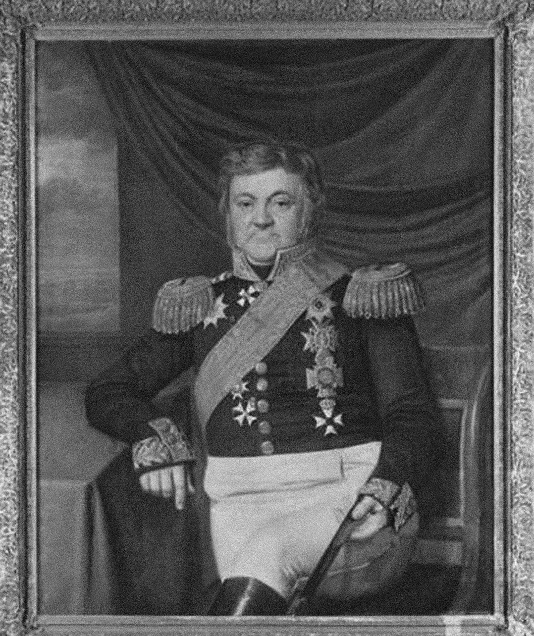 Lodewijk Sigismund Vincent van Heidenin muotokuva 1773-1850, 1830-luku tekijältä Johan Joeke Gabriël van Wicheren