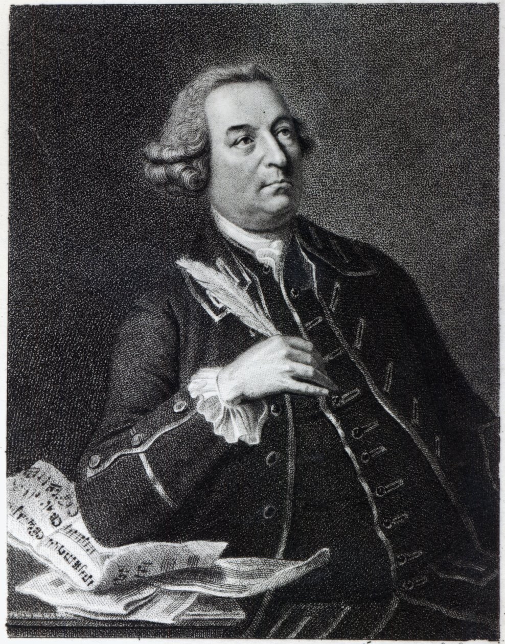 Muotokuva John Christopher Smithistä (1712-95), muusikko ja Händelin amanuenssi tekijältä Johan Joseph Zoffany