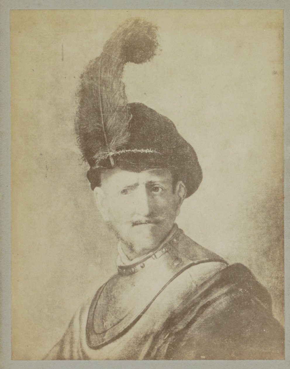 Valokuvakopio maalauksesta "Miehen muotokuva, ehkä Rembrandtin isä, Harmen Gerritsz. van Rijn, kirjoittanut Rembrandt Harmensz. Reinistä Musee d