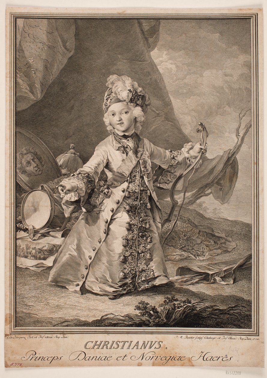 Christian VII lapsena tekijältä Johan Martin Preisler