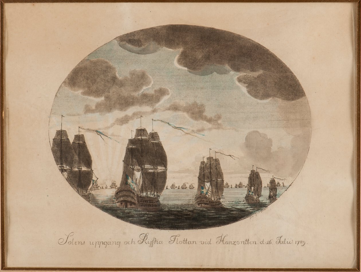 Öölannin meritaistelu 26. heinäkuuta 1789, n. 1790. tekijältä Johan Petter Cumelin