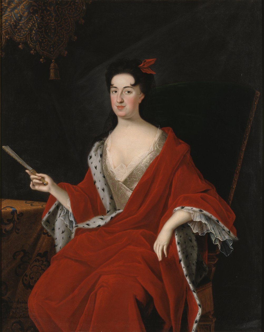 Catherine Opalinska, reine de Pologne - Catherine Opalinska (1680-1747), Puolan kuningatar, muotokuva Starbus, Johan (1679-1724). Öljy kankaalle. Mitat: 145 x 117 cm. Tukholman kansallismuseo tekijältä Johan Starbus