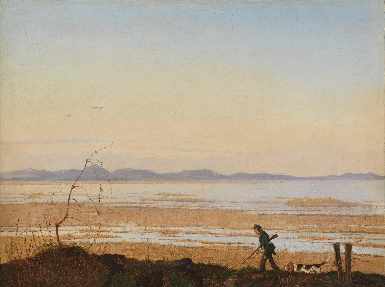 Ilta Arresø-järven rannalla, n. 1837. tekijältä Johan Thomas Lundbye