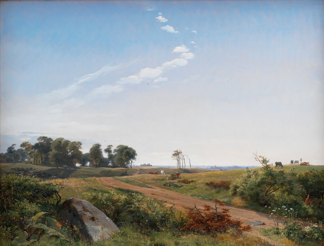 Seelannin maisema. Open Country Pohjois-Seelannissa tekijältä Johan Thomas Lundbye