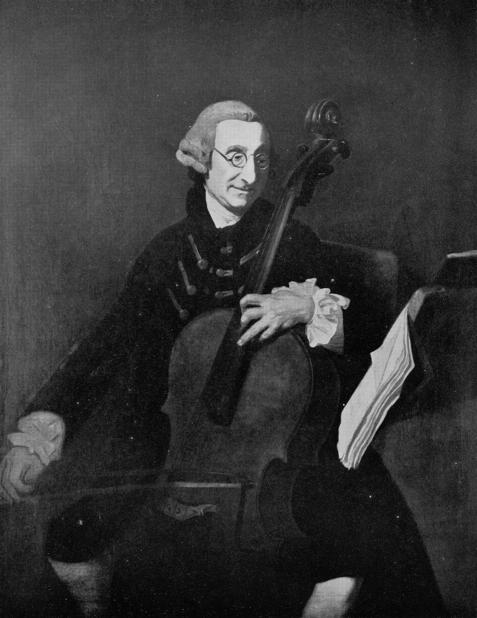 Giacomo Cervetto 1680-1783, italialainen sellisti tekijältä Johan Zoffany
