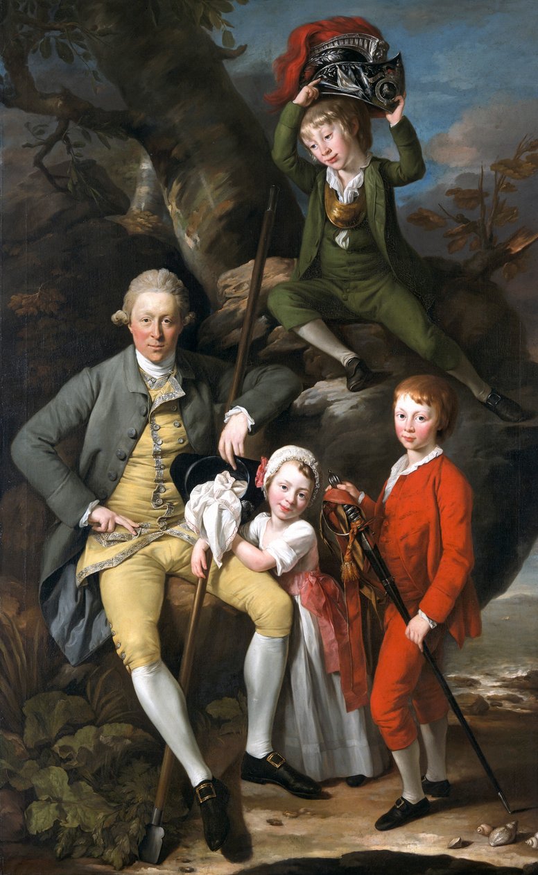 "Henry Knight of Tythegston, 1738-1772 lastensa kanssa", 1770 tekijältä Johan Zoffany