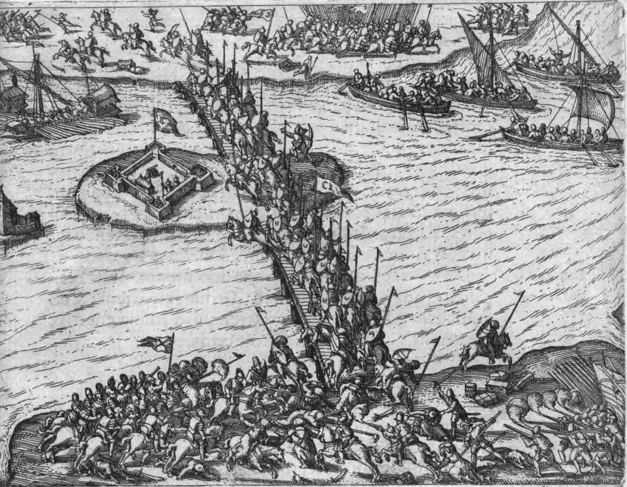 Sigismund Báthory voitti turkkilaiset Giurgiuissa lokakuussa 1595 tekijältä Johann Adam Lonicer