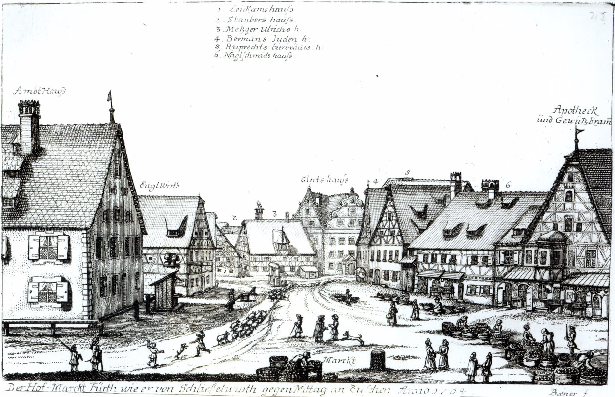 Saksalainen kauppakaupunki, 1704 tekijältä Johann Alexander Boener