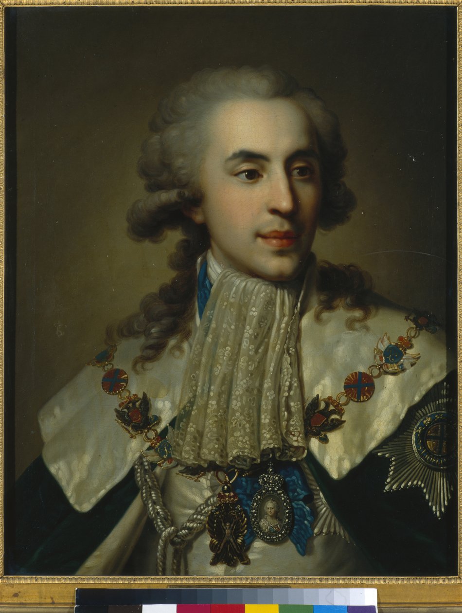 Muotokuva ruhtinas Platon Zubovista, 1793 tekijältä Johann Baptist Edler von Lampi