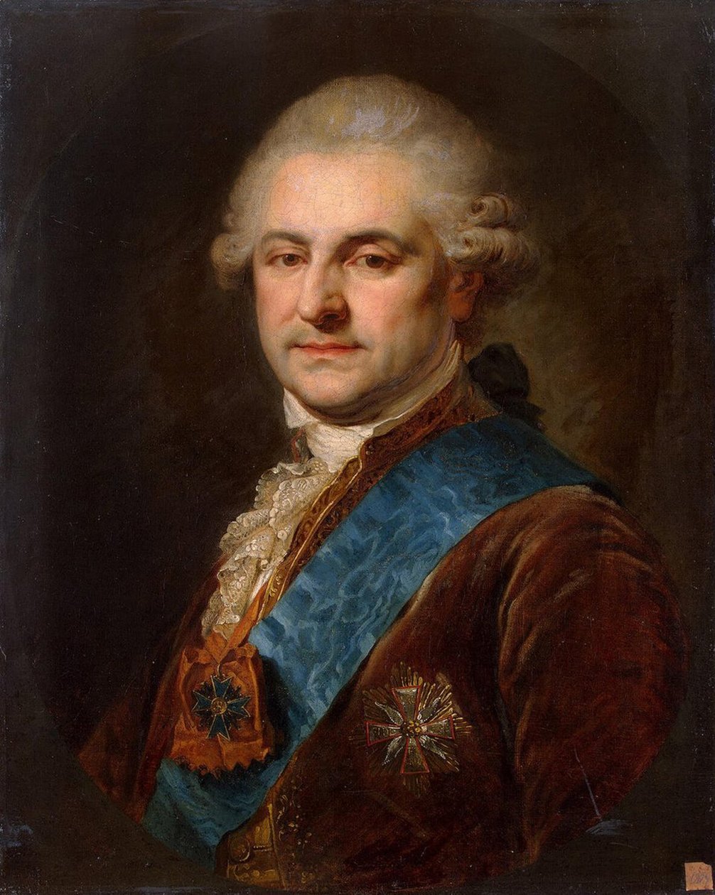 Stanislaw II August Poniatowskin muotokuva tekijältä Johann Baptist Edler von Lampi