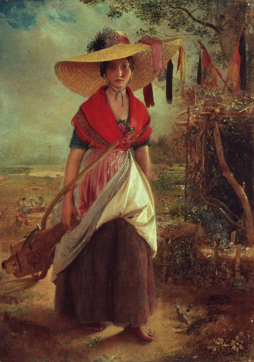 Työtyttö, 1848 tekijältä Johann Baptist Reiter