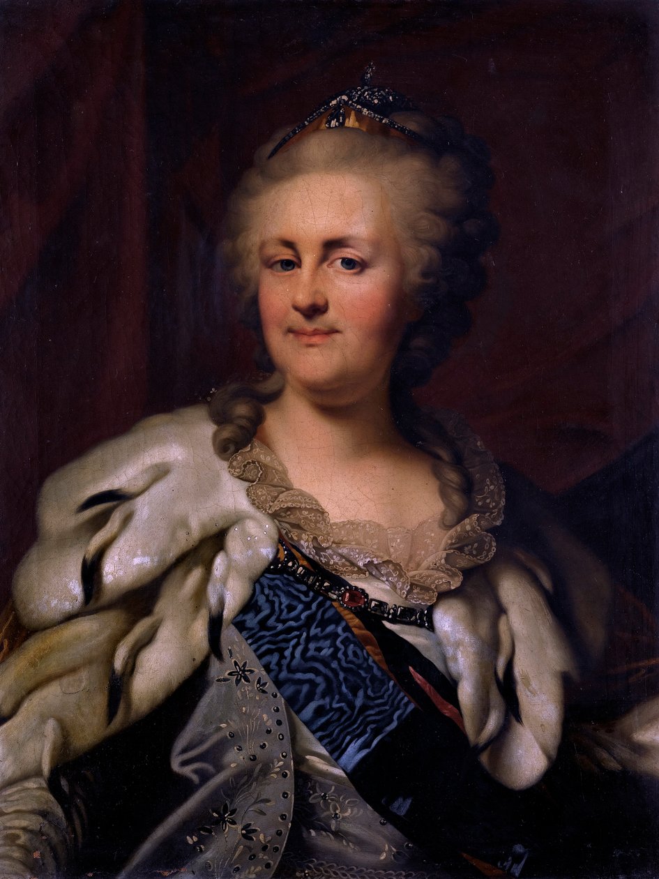 Katariina Suuren muotokuva tekijältä Johann Baptist von Lampi the Elder