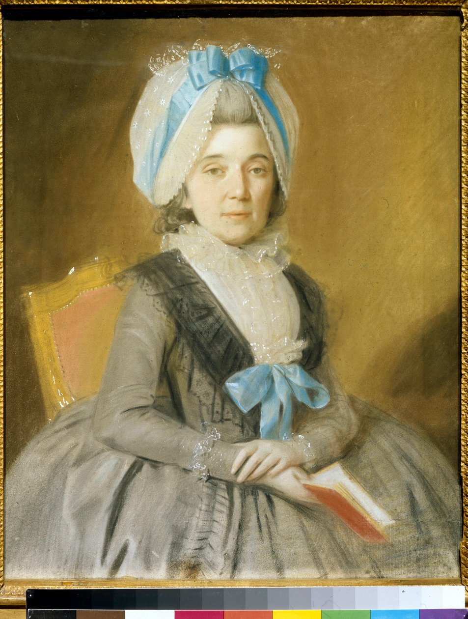 Prinsessa Praskovia Ivanovna Galitzinen muotokuva (pastelli pergamentille) tekijältä Johann Bardou