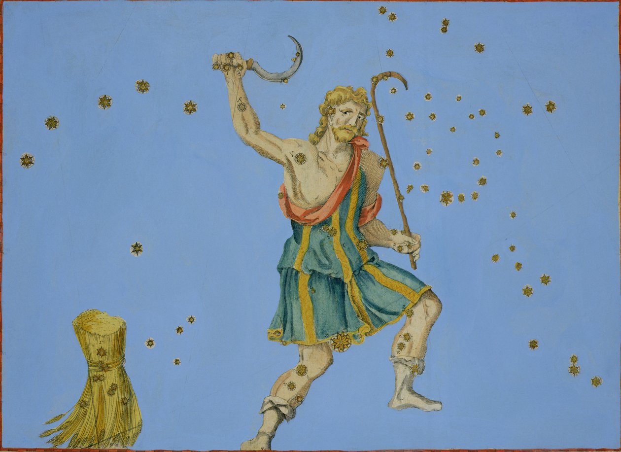 Saappaiden tähdistö, Johann Bayerin Uranometriasta, kaivertanut Alexander Mair (1559-c.1616) 1603 (käsinvärinen kuparikaiverrus) tekijältä Johann Bayer