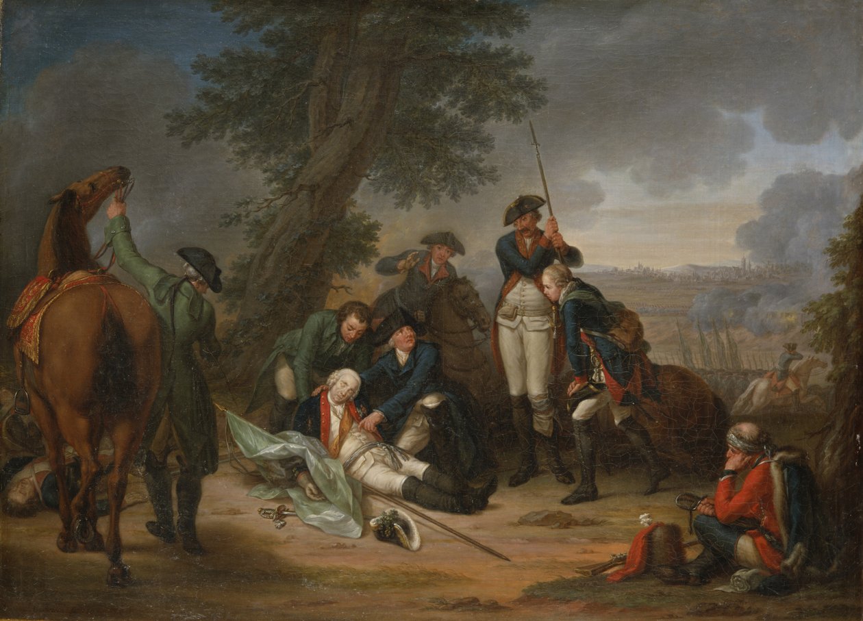 Kenttämarsalkka Schwerinin kuolema Prahan taistelussa tekijältä Johann Christoph Frisch