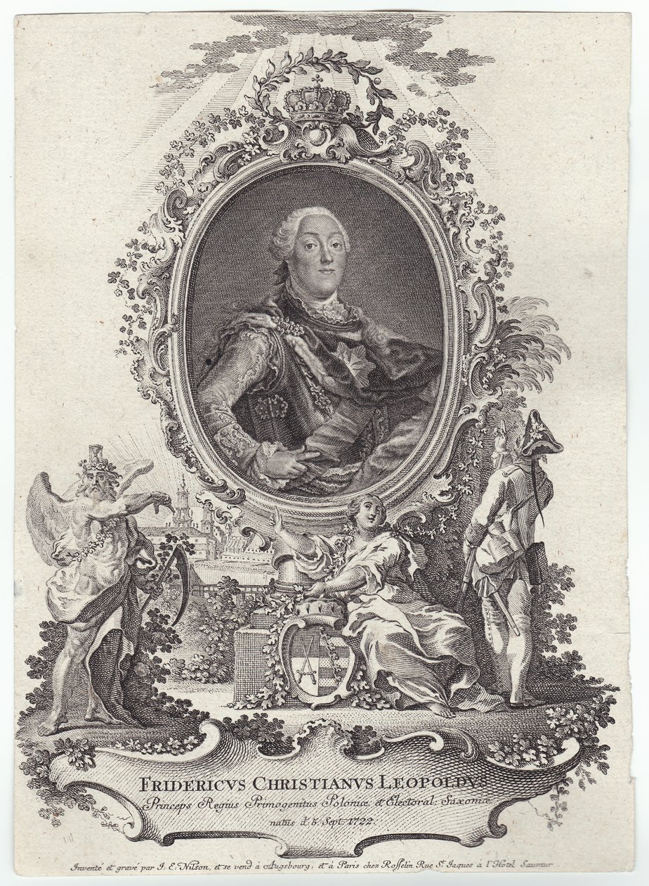 Friedrich Christian Leiopold von Sachsen (1712-1763) tekijältä Johann Esaias Nilson