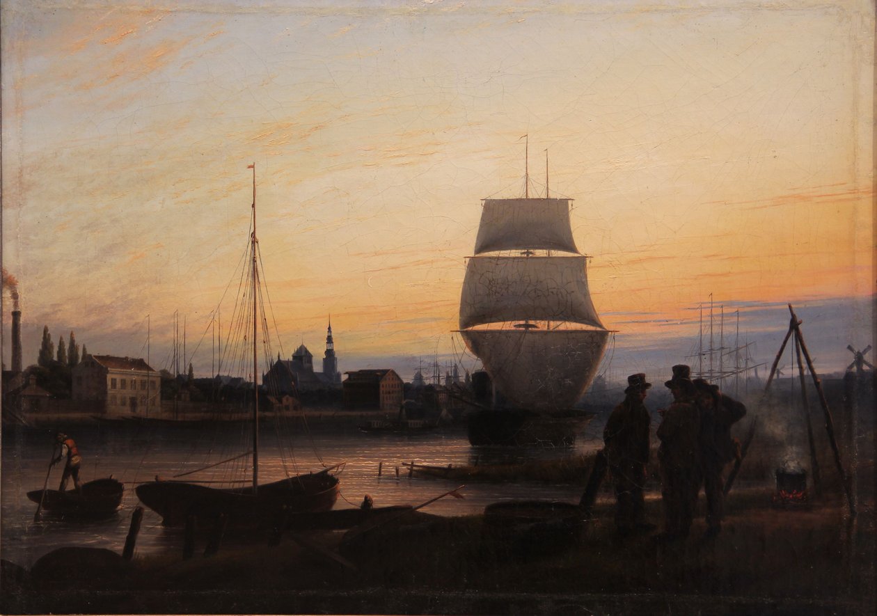 Greifswaldin satama tekijältä Johann Friedrich Boeck