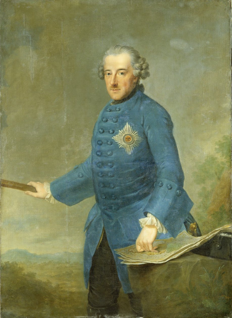 Fredrik II Preussin Suuri, n. 1770 tekijältä Johann Georg Ziesenis