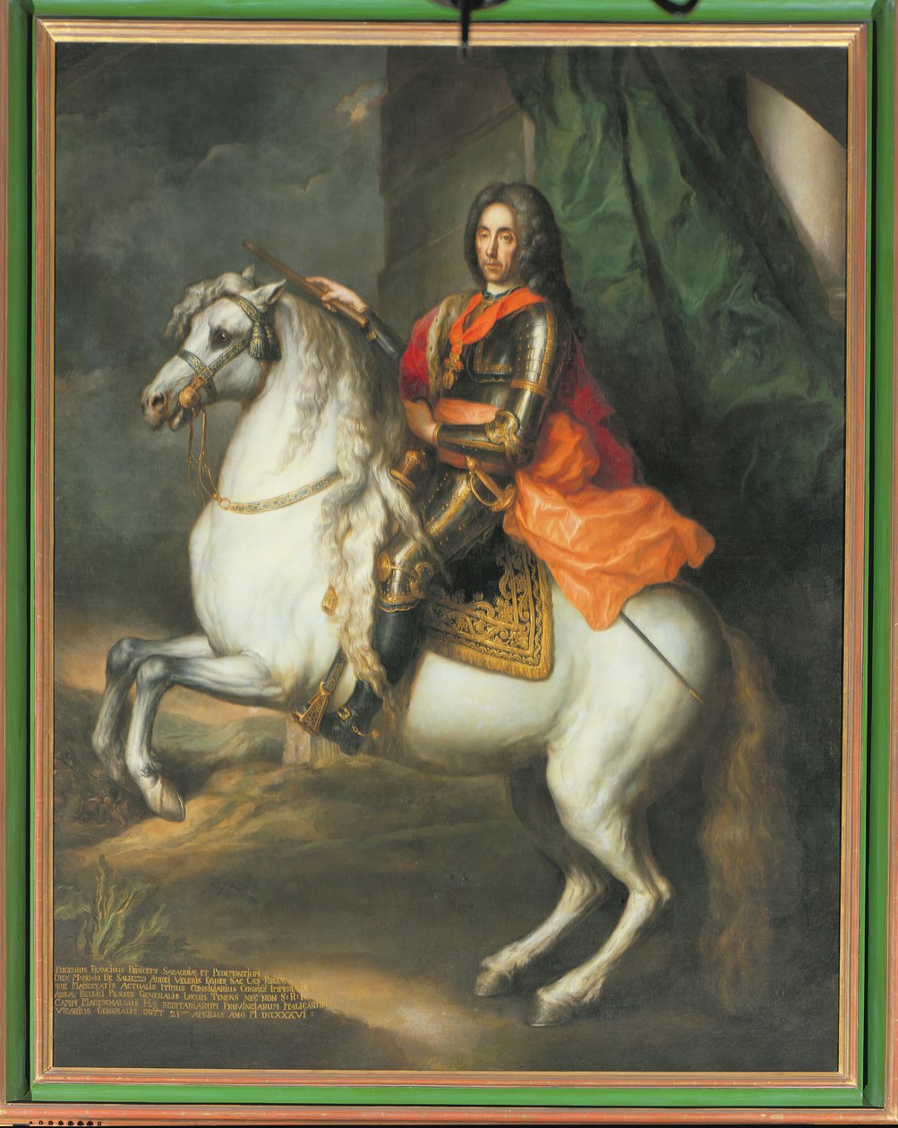 Savoian prinssi Eugene (1663-1736) ratsastusmuotokuva tekijältä Johann Gottfried Auerbach