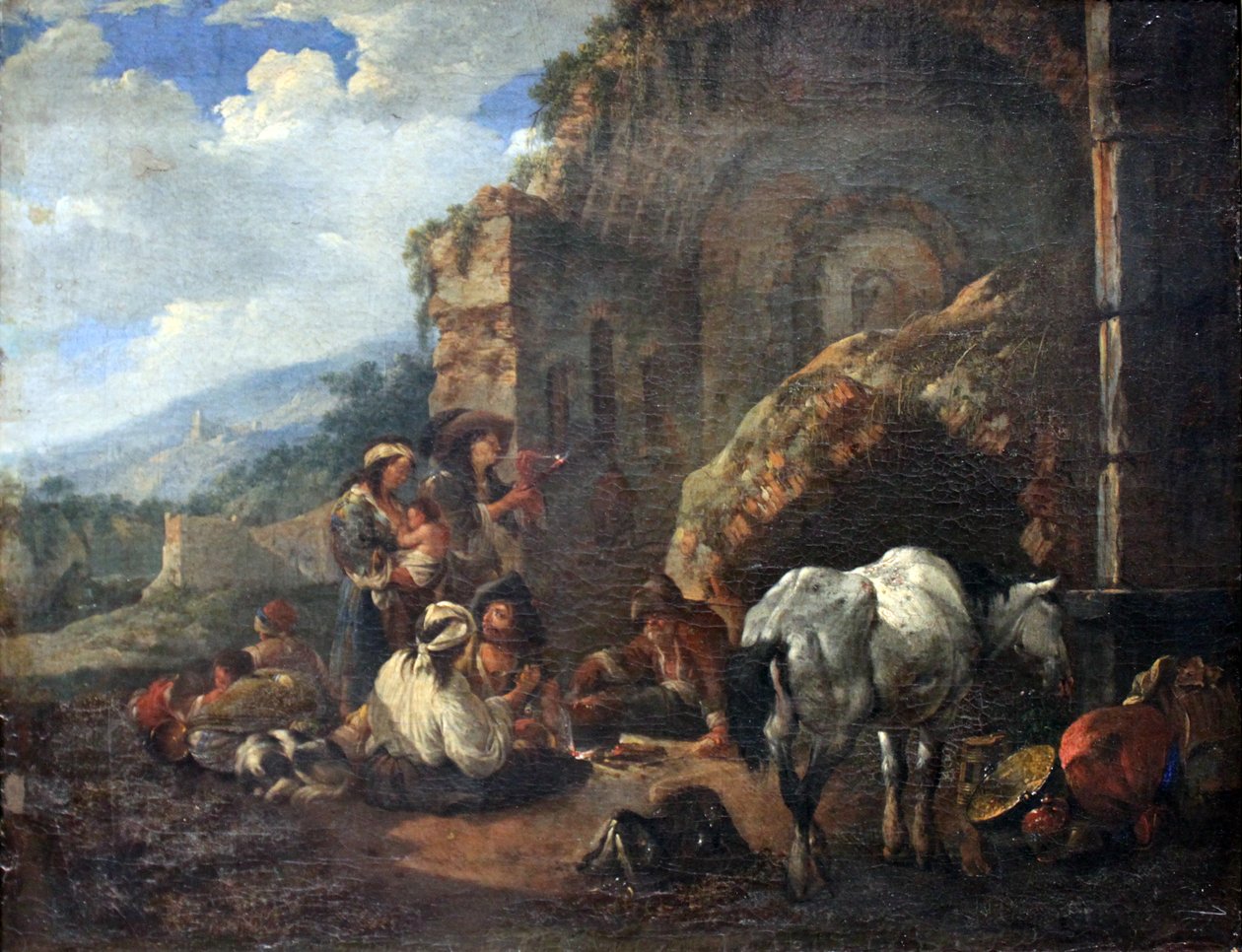 Gypsy Camp Rooman raunioilla tekijältä Johann Heinrich Roos