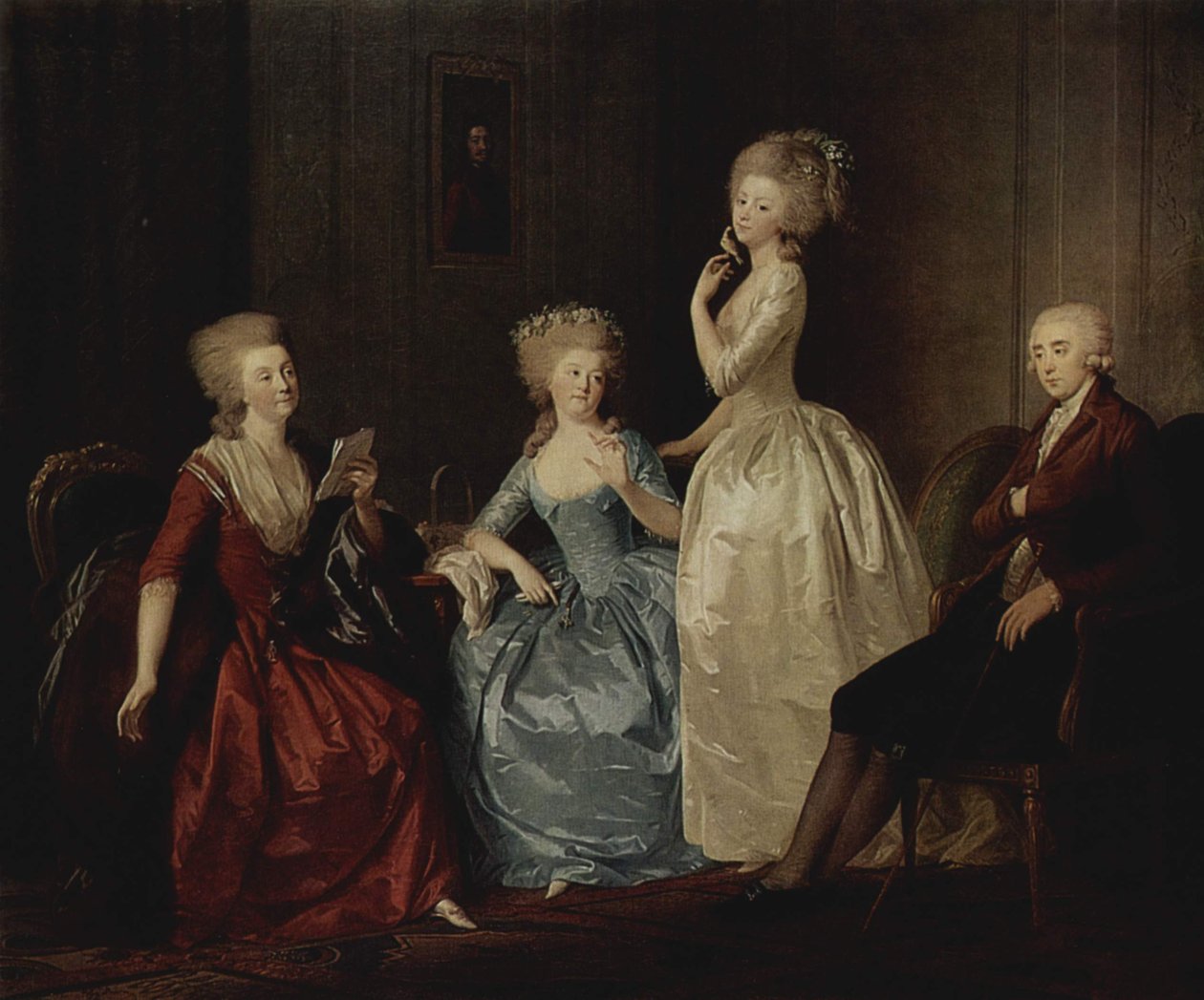 Porträt der Grafin Saltykowa und ihrer Familie tekijältä Johann Heinrich Wilhelm Tischbein