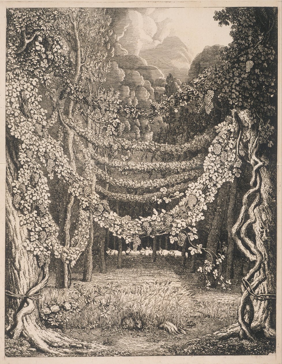 Kuvitteellinen näkymä viinitarhalle matkalla Polyphemoksen luolaan tekijältä Johann Heinrich Wilhelm Tischbein