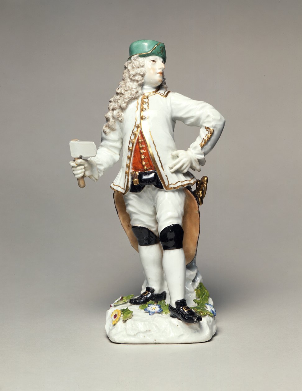 Augustus II Vahva (1670-1733), Saxon Silver Miners Corps:n komentajana, posliini, malli Johann Joachim Kandler (1706-75), Meissen, n. 1750 tekijältä Johann Joachim Kaendler