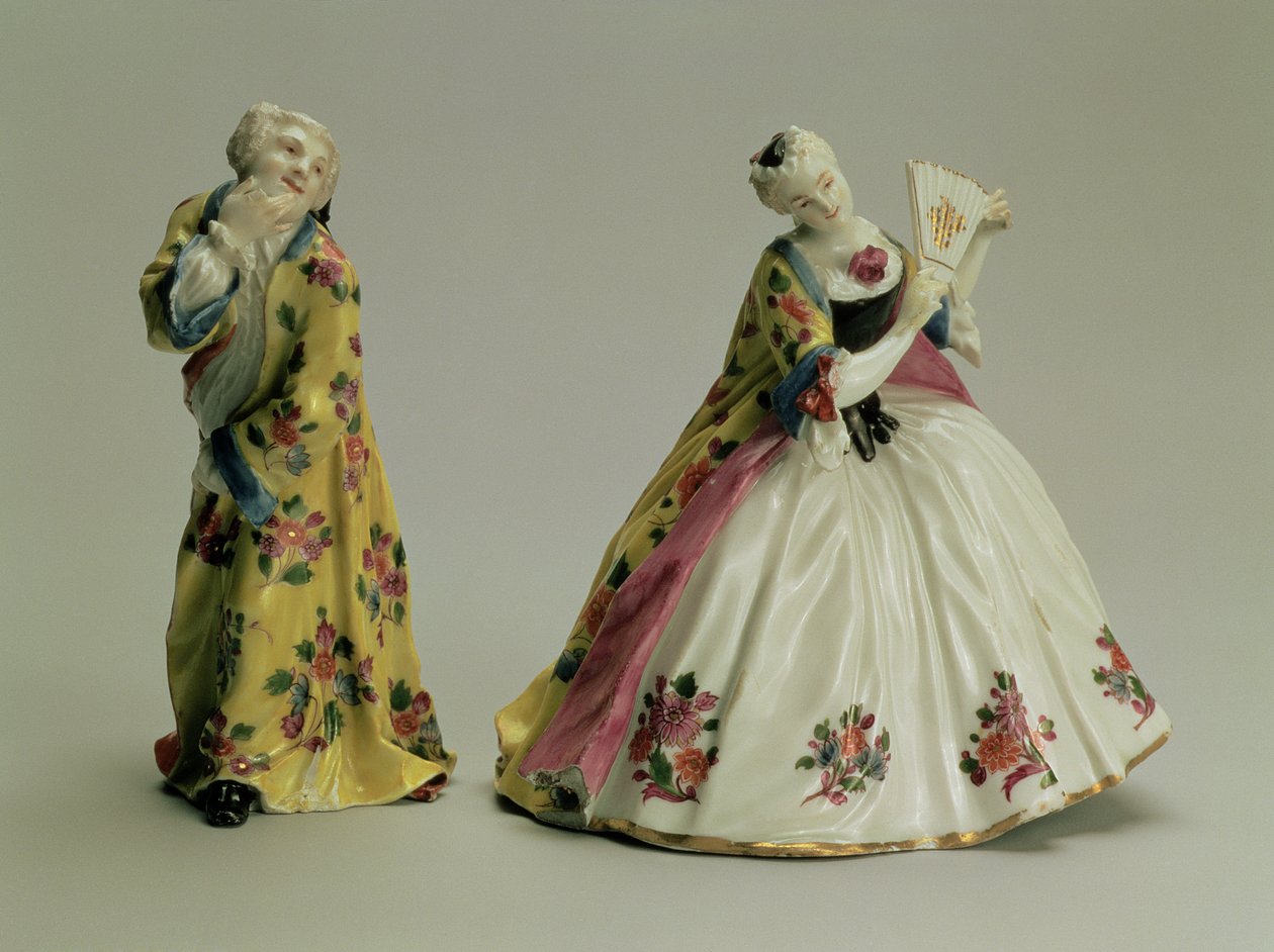 Hahmopari: Meissen, 1736 (posliini). tekijältä Johann Joachim Kaendler